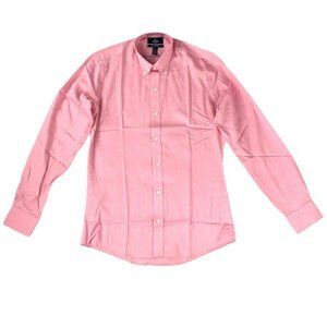 Buttoned Down Long Sleeve Slim-Fit Pink Men's Shirt.